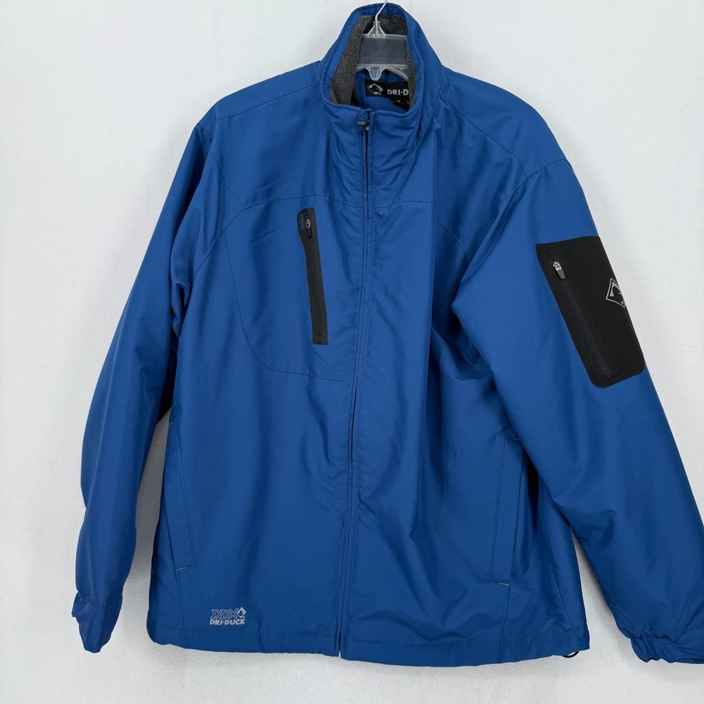 DRI DUCK Men's M Glacier 5320 Mini Ripstop Jacket Polar Fleece‎ Lined Blue